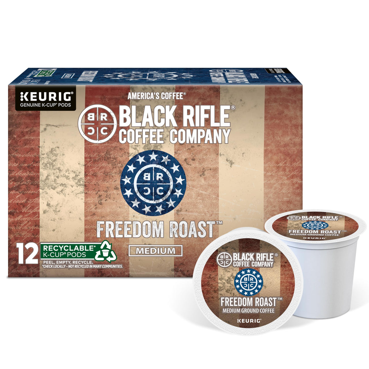 Black Rifle Coffee Medium Roast K Cup Coffee Vanilla Bomb 12 Count