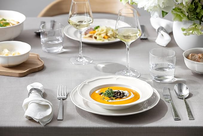 Villeroy & Boch Manoir 18 Piece Dinnerware Set, Creamy White