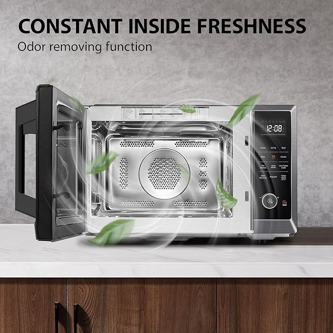 TOSHIBA Air Fryer Combo Microwave, 1.0 Cu.Ft, Black Stainless Steel