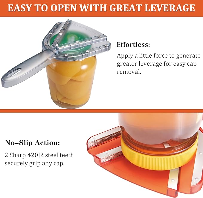 Uinxan Jar Opener for Weak Hands & Seniors with Arthritis - Handheld Manual