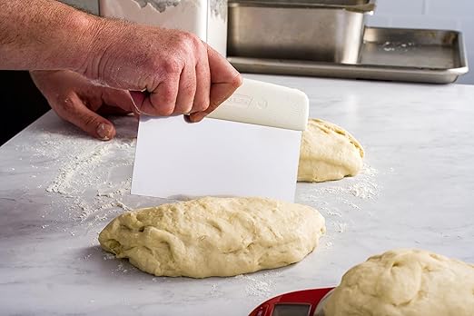 Dexter-Russell 6” x 3” Dough Cutter/Scraper – 19783, High-Carbon Stainless Steel Blade, Textured Polypropylene Handle, NSF Certified, Made in USA – Sani-Safe Series