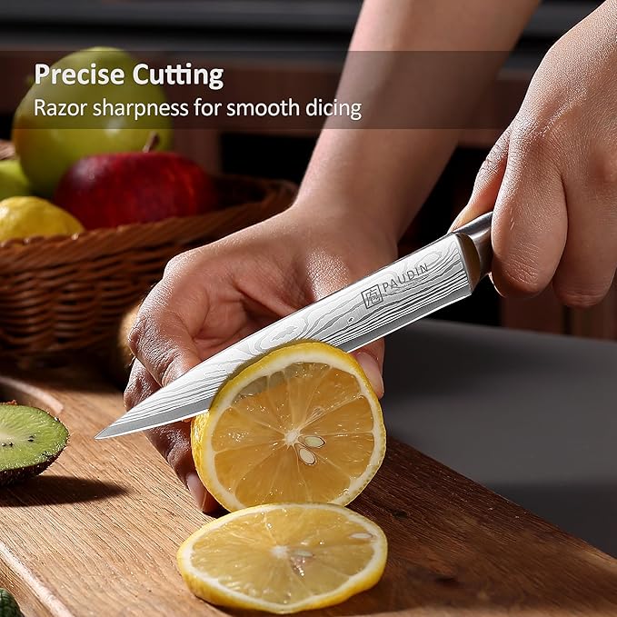PAUDIN Kitchen Utility Knife, 5 Inch Chef Knife Fruit Knife, Gift Box
