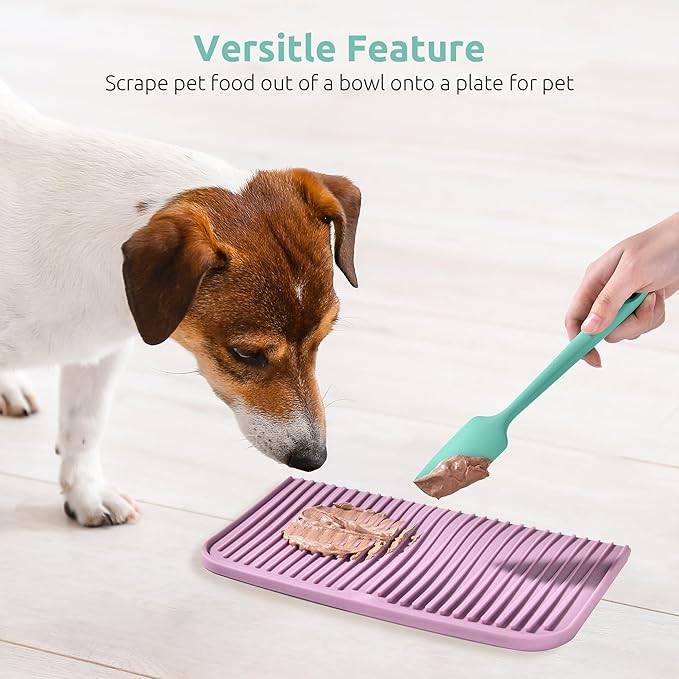 U-Taste Small Mini Silicone Spatula, 9in Rubber Jar Bowl Scraper, Aqua Sky