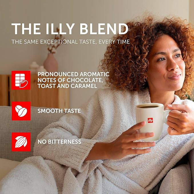 illy Whole Bean Coffee, Intenso Bold Roast, 8.8oz, 6 Pack
