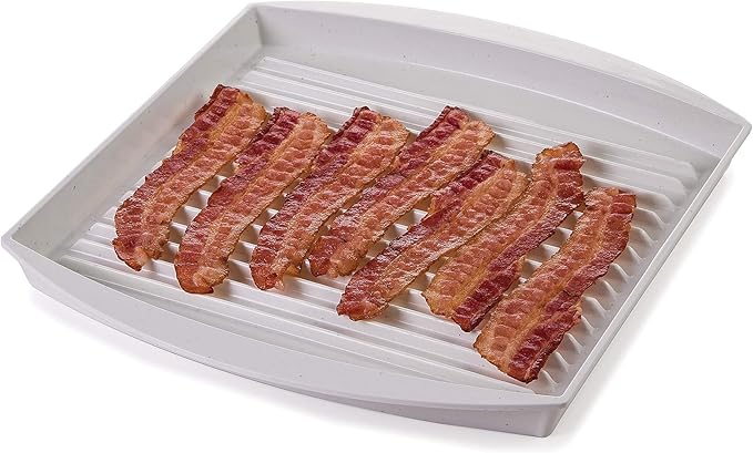 PrepSolutions Microwaveable Bacon Grill, Cooks 7-9 Pieces of Crispy Bacon