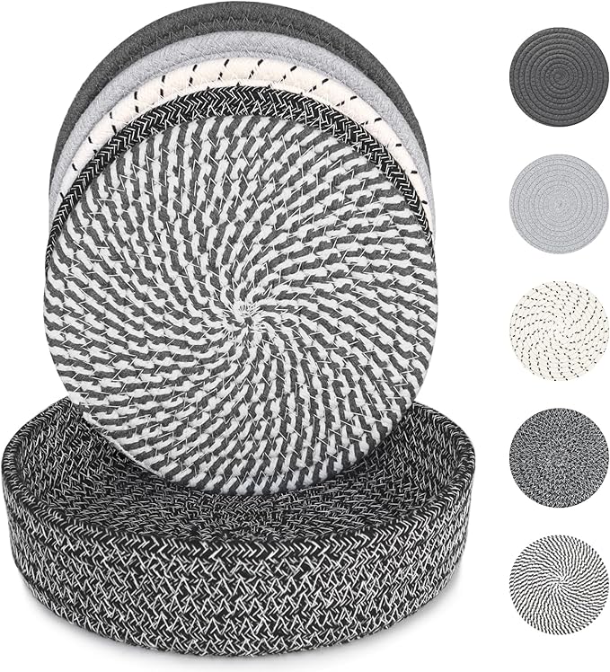 KITLAB 8 Inch Trivets for Hot Dishes, Hot Pots and Pans, 5 Pcs