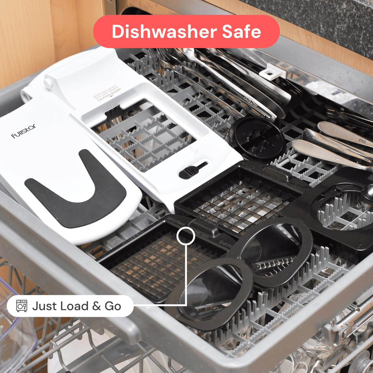 Fullstar Vegetable Chopper & Mandoline Slicer for Kitchen - Food Chopper with Container, Cheese Grater, Home Essentials & Kitchen Gadgets (7 in 1, White)