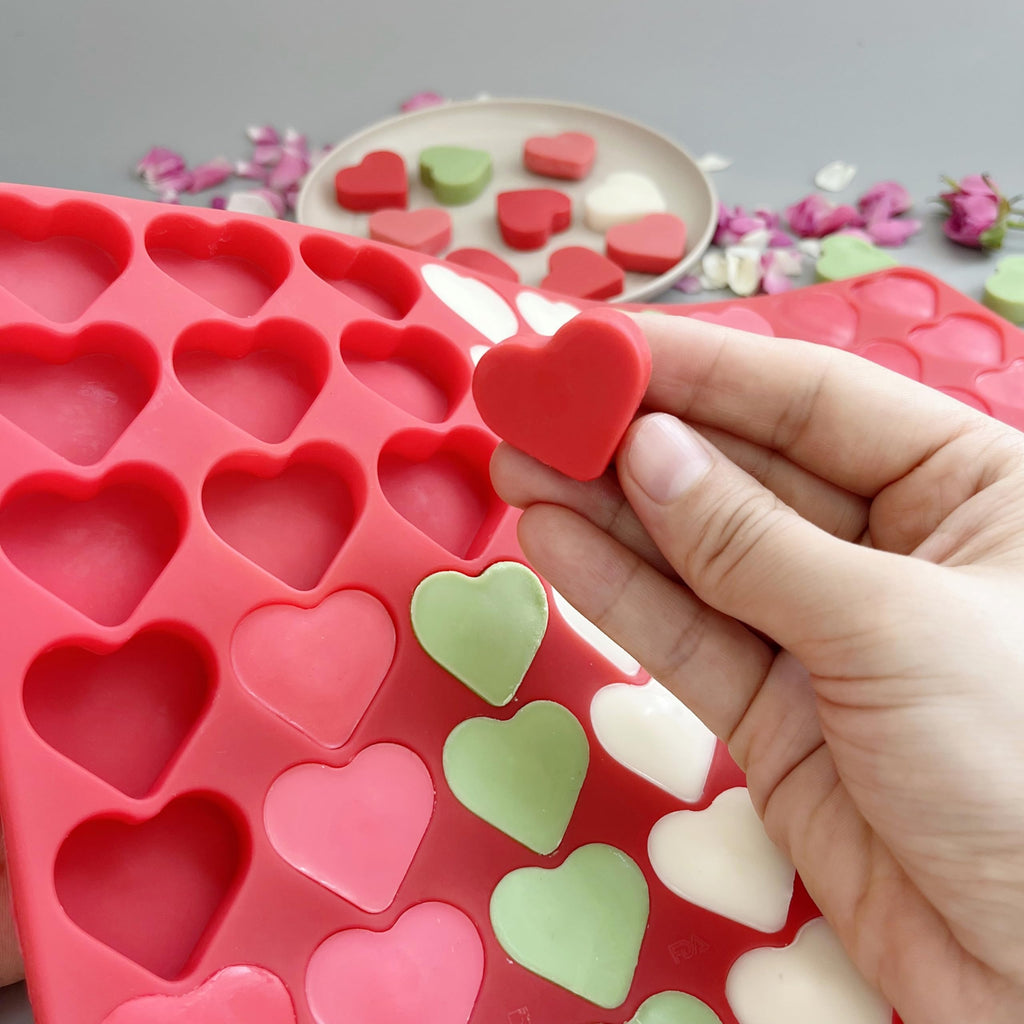 sofliym Heart Silicone Molds for Gummy, Candy, Chocolate, Small Homemade Treats Molds with Scraper (1 PCS heart)