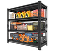 SUPPNEED Metal Garage Shelving Unit: 47.2" W x 15.7" D x 72" H Black