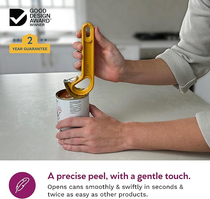 Dext - Ring Pull Can Opener, Pop Can Opener for Seniors, Arthritis, and Parkinson’s, Easy Open, Ergonomic Handle with Comfortable Grip. Perfect for Soda, Pet Food, and More (Mulberry)