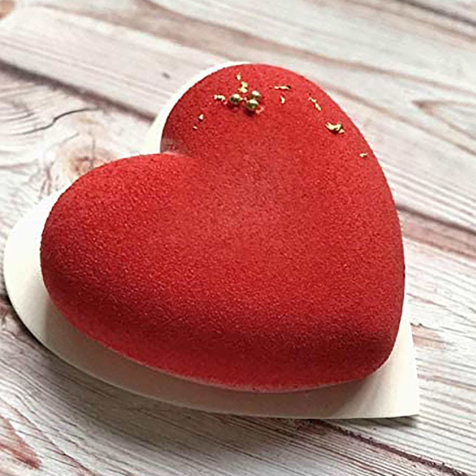 OCPO Kitchen Heart Silicone Mold for Baking Mousse Cake, 8 Cavities