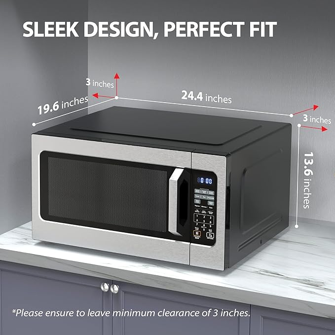 TOSHIBA Large Countertop Microwave Oven with Smart Sensor, 2.2 Cu.Ft, 1200W