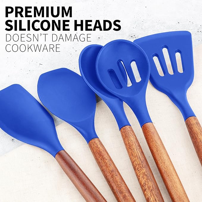 Zulay Kitchen 5 Piece Silicone Utensil Set
