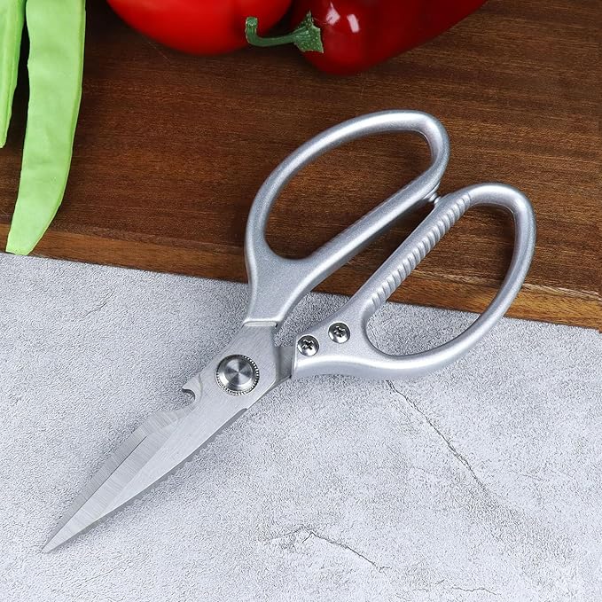 VOGARB Kitchen Scissors All Purpose for Food, Heavy Duty 8.46'' Large Kitchen Shears for Cutting Vegetable, Poultry, Meat, Herb, Stainless Steel Sharp Blade, Dishwasher Safe