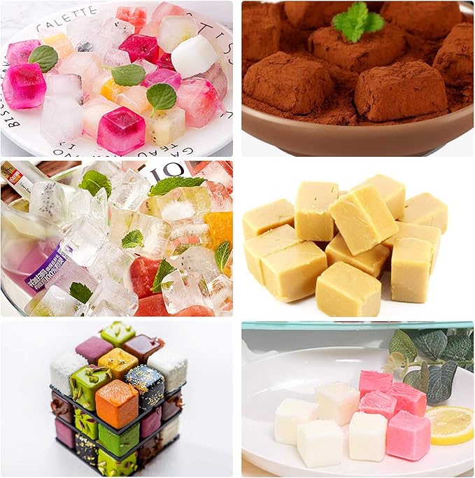 Mity rain 2 Pack 40-Cavity Square Caramel Candy Silicone Molds