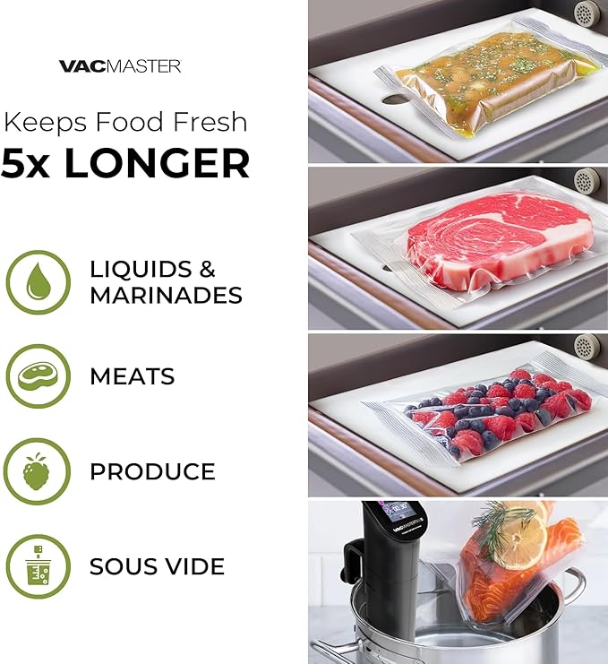 VacMaster VP215 Chamber Vacuum Sealer - Commercial Vacuum Sealer Machine for Food with Oil Pump, 10.25” Seal Bar for 10” x 13” Bags, Food Vacuum Sealer for Sous Vide, Liquids & Food Storage
