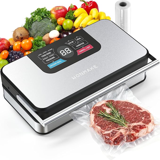95kPa Vacuum Sealer for Food, 10-in-1 Vacuum Sealer Machine