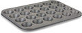 husMait 24-Cup Mini Muffin Pan - Non-Stick Carbon Steel Mini Cupcake Pan - Heavy Duty Metal Baking Tray, Warp-Resistant, PFOA Free & Dishwasher Safe