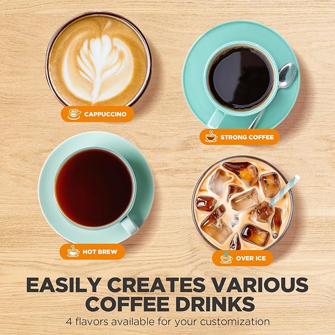 Tastyle Single Serve Coffee Maker with Built-in Detachable Milk Frother