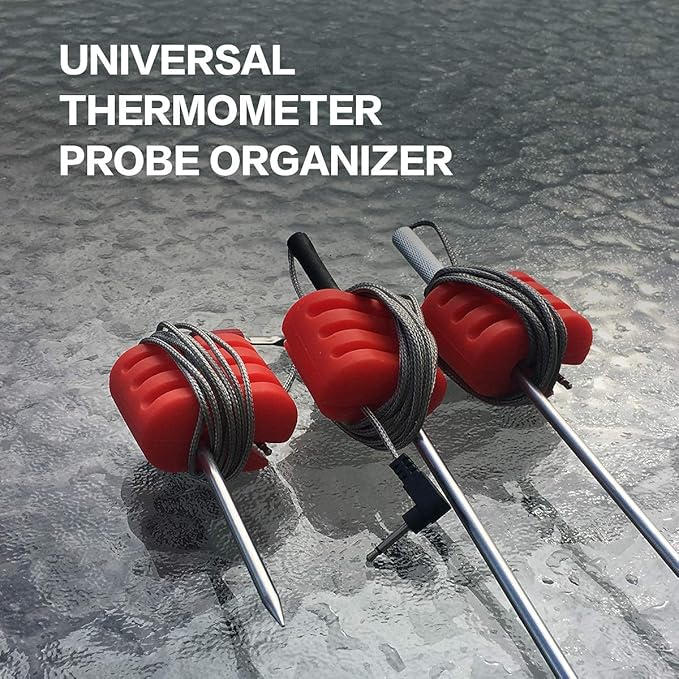 Cappec Universal Slicon Pot Clip/Cup Clip for Temperature Probe of Deep Fryer,Candy Pot, Probe Organizer (Pack of 2)