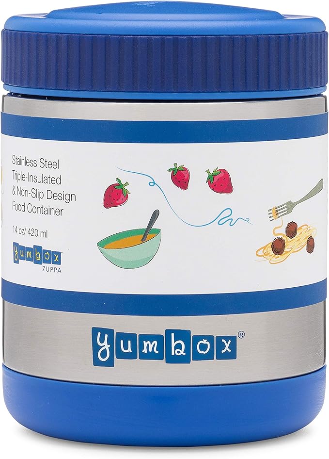 Yumbox Zuppa 14oz Thermal Food Jar, Triple Insulated, Neptune Blue