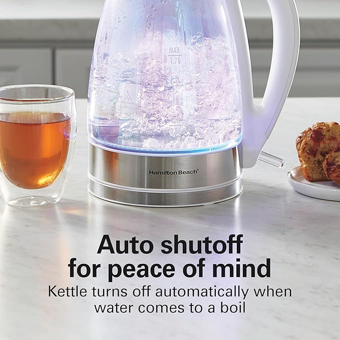 Hamilton Beach 1.7 Liter Electric Tea Kettle, Water Boiler & Heater