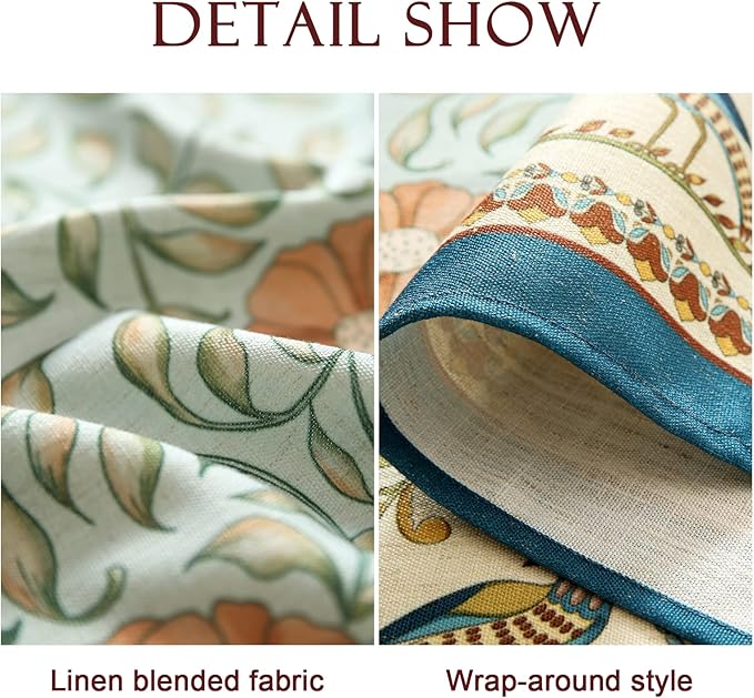 patdrea Vintage French Linen Tablecloth,Rectangular,71"x55"-Wensel