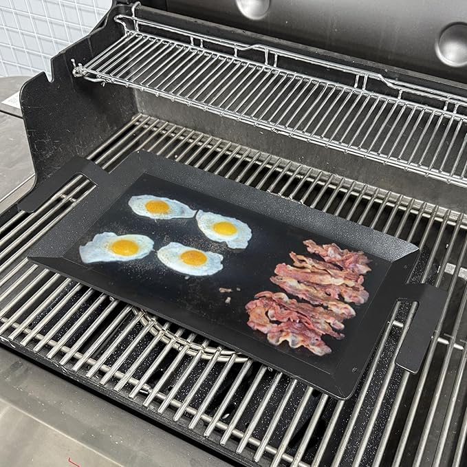Universal Carbon Steel Griddle for Gas Grill, Stove top & Induction Cooktop
