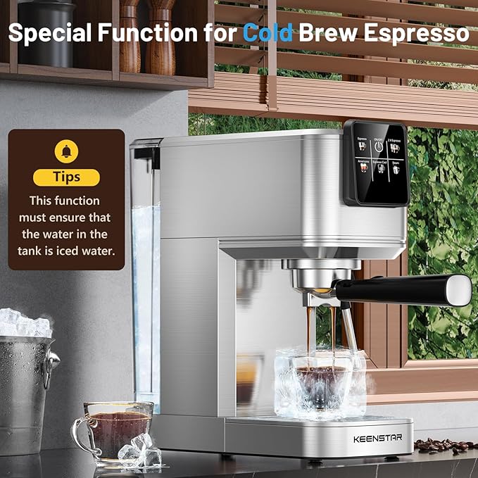 KEENSTAR Espresso Machine 20Bar, Hot & Rapid Cold Brew Coffee Makers