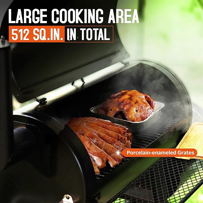 Sophia & William Charcoal Grill with Offset Smoker 512 Square Inches