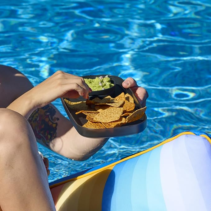 madesmart dipware Small Serving Plate, Stackable & Removable Dip Bowl for Salsa, Queso, Salad, Olives, Dishwasher & Microwave Safe, Multipurpose Plate & Bowl, Orange