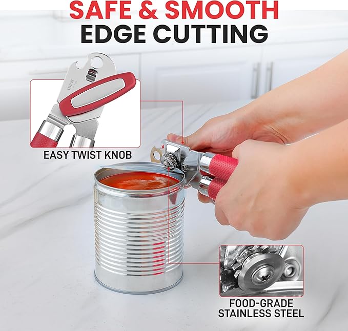Zulay Kitchen Can Opener with Large Bottle Opener