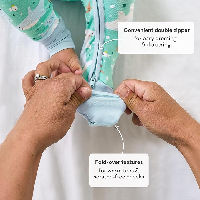 Little Sleepies Baby Pajamas, Shark Soiree, Preemie
