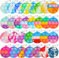 Pop Fidget Toys Bulk Its Kids Party Favors 30 Pack Round Mini Pop Keychain