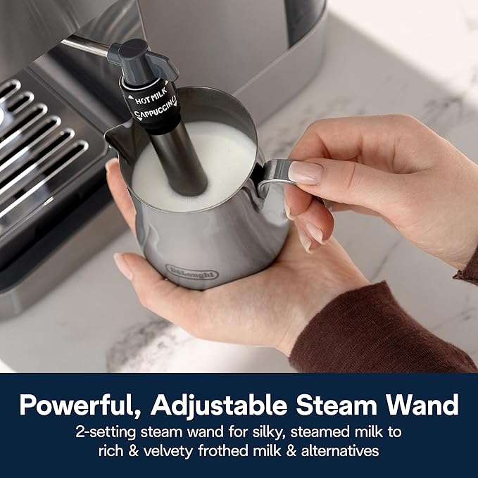De'Longhi Classic Signature Espresso Machine, Adjustable Milk Frother