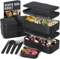 Bentoheaven Bento Box Adult, Stackable Lunch Box, 40 oz, Outer Space