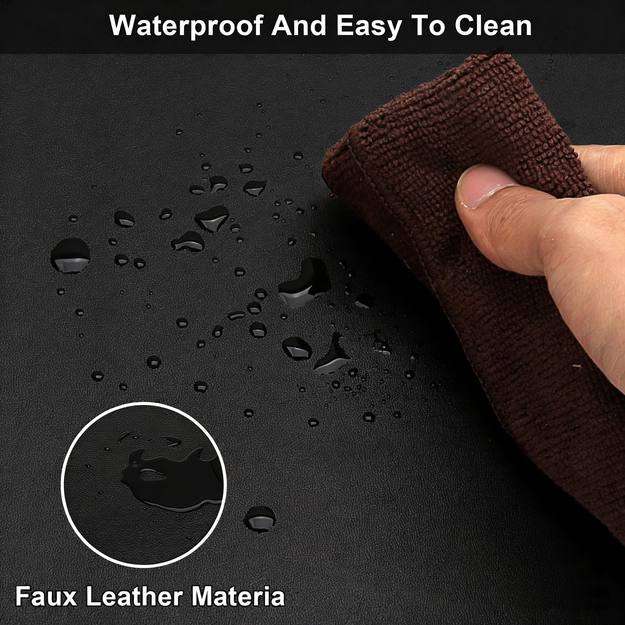 Zinkooat Wood Table Protector Pad - 36x96 Inch Waterproof Easy to Clean Can Conceal Flaws Protector The Table Top from Scratches Used for Dining (Black+Black 36x96)
