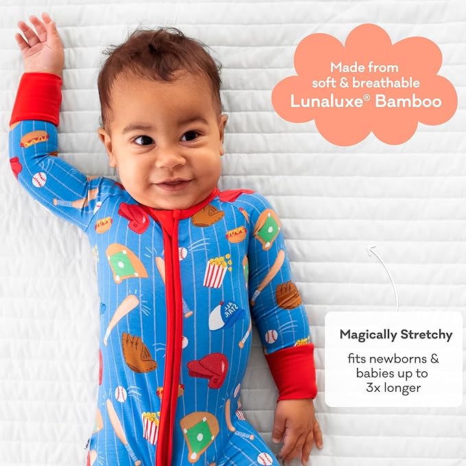 Little Sleepies Baby Pajamas, Blue All Stars, Newborn