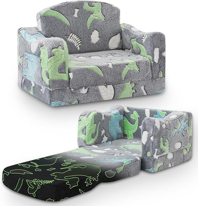 aodisman Thick Comfy Kids Chair and Couch,Foldable Plush Sofa with Pocket