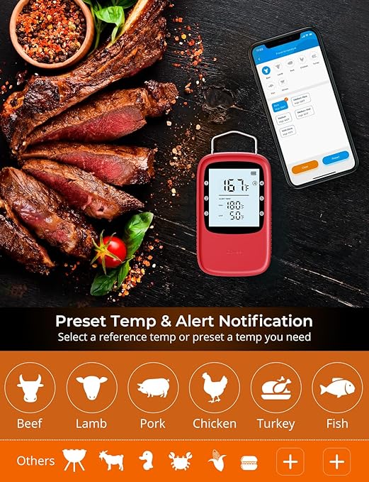 Govee Bluetooth Meat Thermometer Digital with App Alerts and Timer Mode