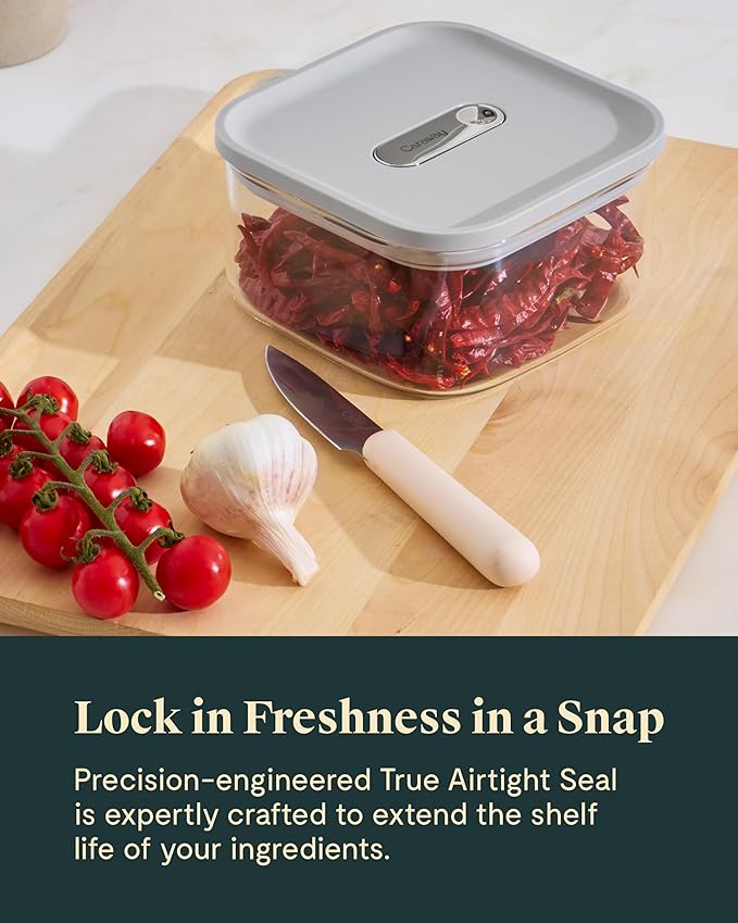 Caraway 1 qt Glass Airtight Food Storage Container with Lid