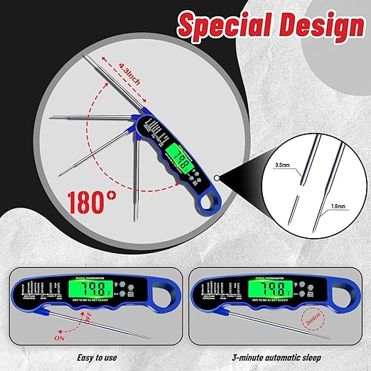 Meat Thermometer Digital, Instant Read Digital Meat Thermometer