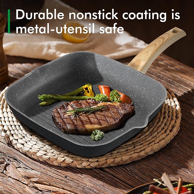 MAISON ARTS Pots and Pans Set, Granite Kitchen Induction Cookware Sets