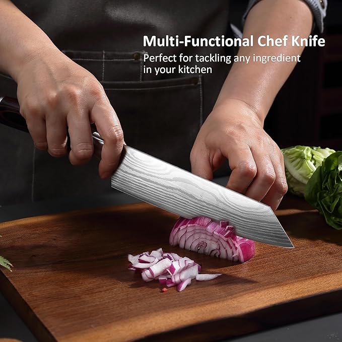 PAUDIN Kiritsuke Knife,8 Inch Japanese Chef Knife