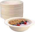 GUSTO 100% Compostable 16 oz. Heavy-Duty Paper Bowls [125 Pack] Eco-Friendly Disposable Sugarcane - Kraft……