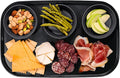 madesmart dipware 3 Bowl Serving Tray, Stackable & Removable Dip Bowls for Charcuterie, Guacomole, Snacks, Veggies, Premium Dishwasher & Microwave Safe, Multipurpose Plate & Bowl, Carbon