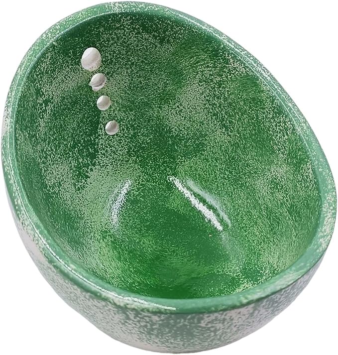 MGMGART Herb Stripping Bowl with 4 Different Holes Efficient Leaf Removal Tool for Parsley, Cilantro, Vegetables - Durable Resin Kitchen Gadget Veggie Herbs Stripper Imitation Ceramic Pottery Design
