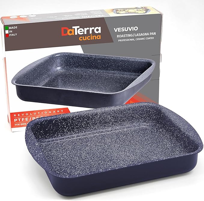 DaTerra Cucina Ceramic-Coated Nonstick Roasting & Lasagna Pan – 16"x12"x3"