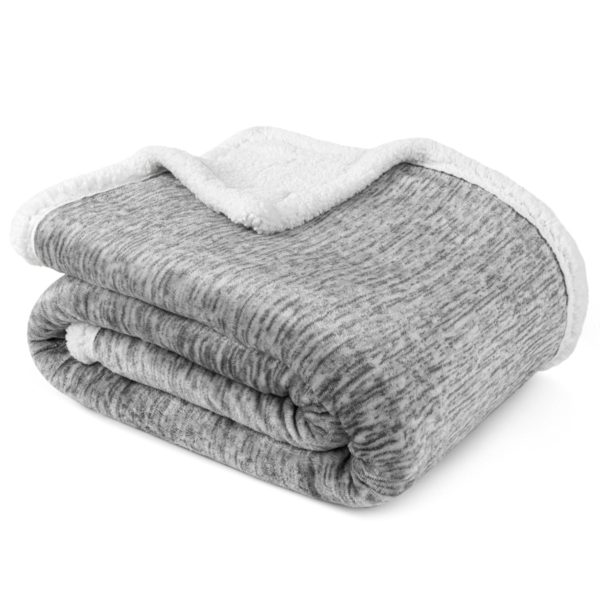 PAVILIA Twin Plaid Sherpa Throw Blanket for Couch Sofa Bed, Navy, 60x80