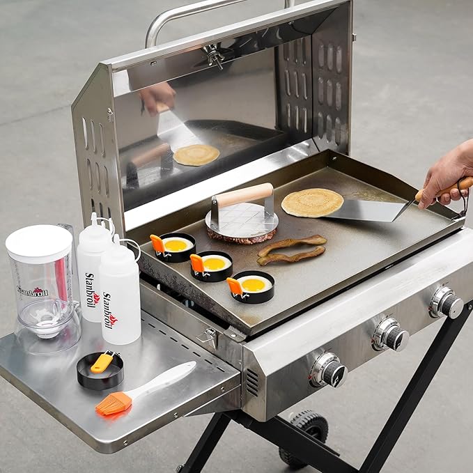 Stanbroil Griddle Accessories with Smashed Burger Press Griddle Kit Set